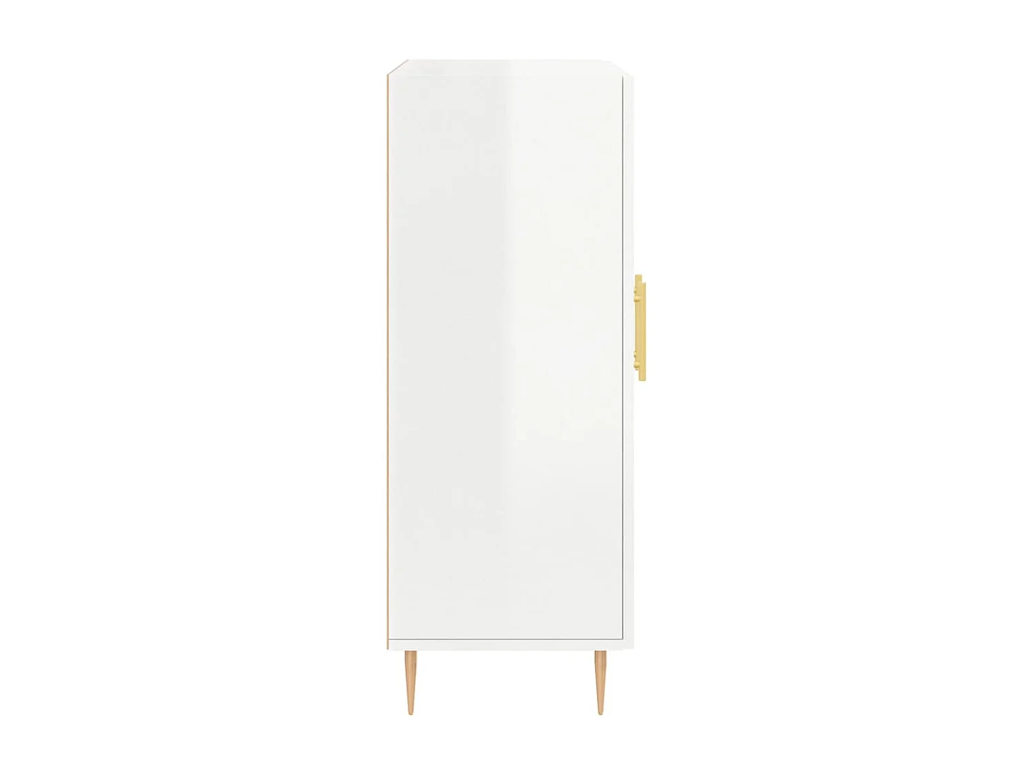 Credenza Bianco lucido 69,5x34x90 cm Legno composito