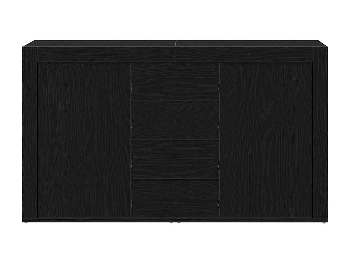 Buffet Chêne noir Bois d'ingénierie 120 x 36 x 69 cm Rangement