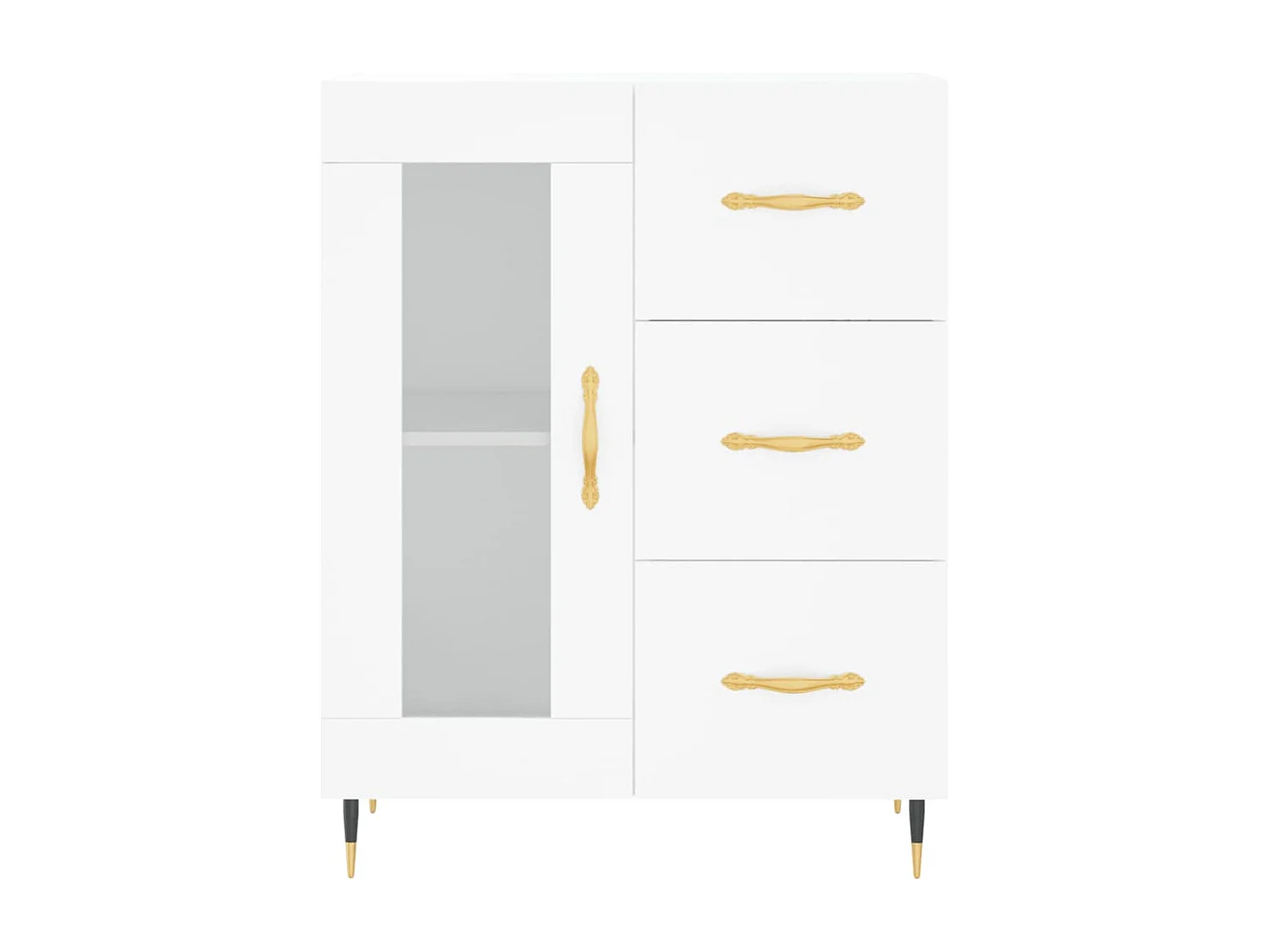 Buffet blanc 69,5x34x90 cm bois d'ingénierie