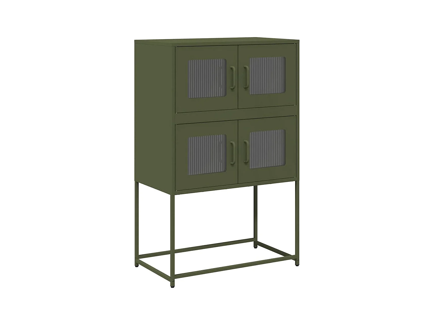Buffet haut vert olive 68x39x107 cm acier