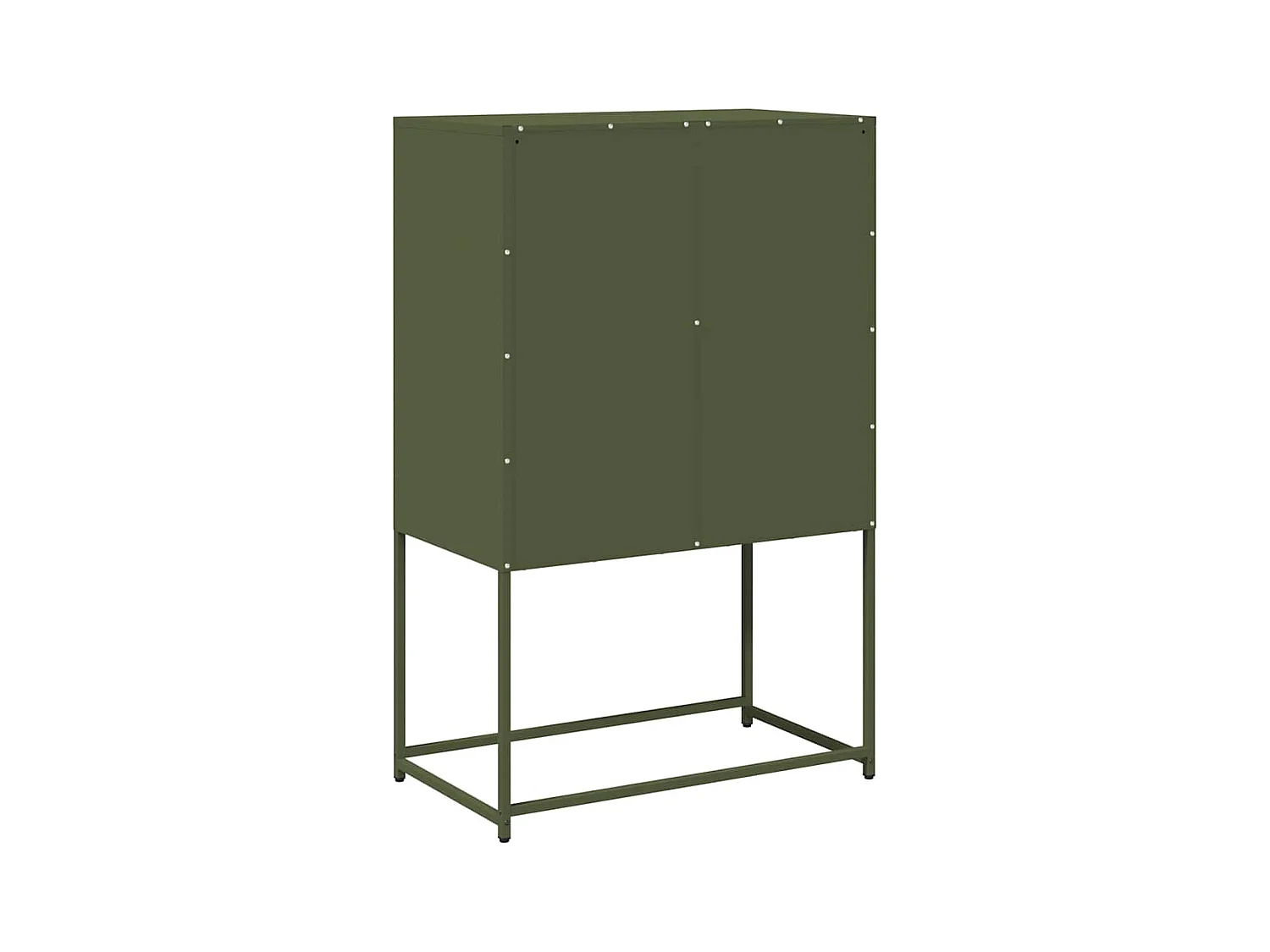 Buffet haut vert olive 68x39x107 cm acier