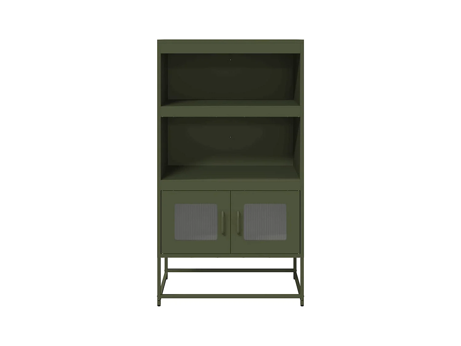 Olivgrünes hohes Sideboard 68x39x123 cm Stahl