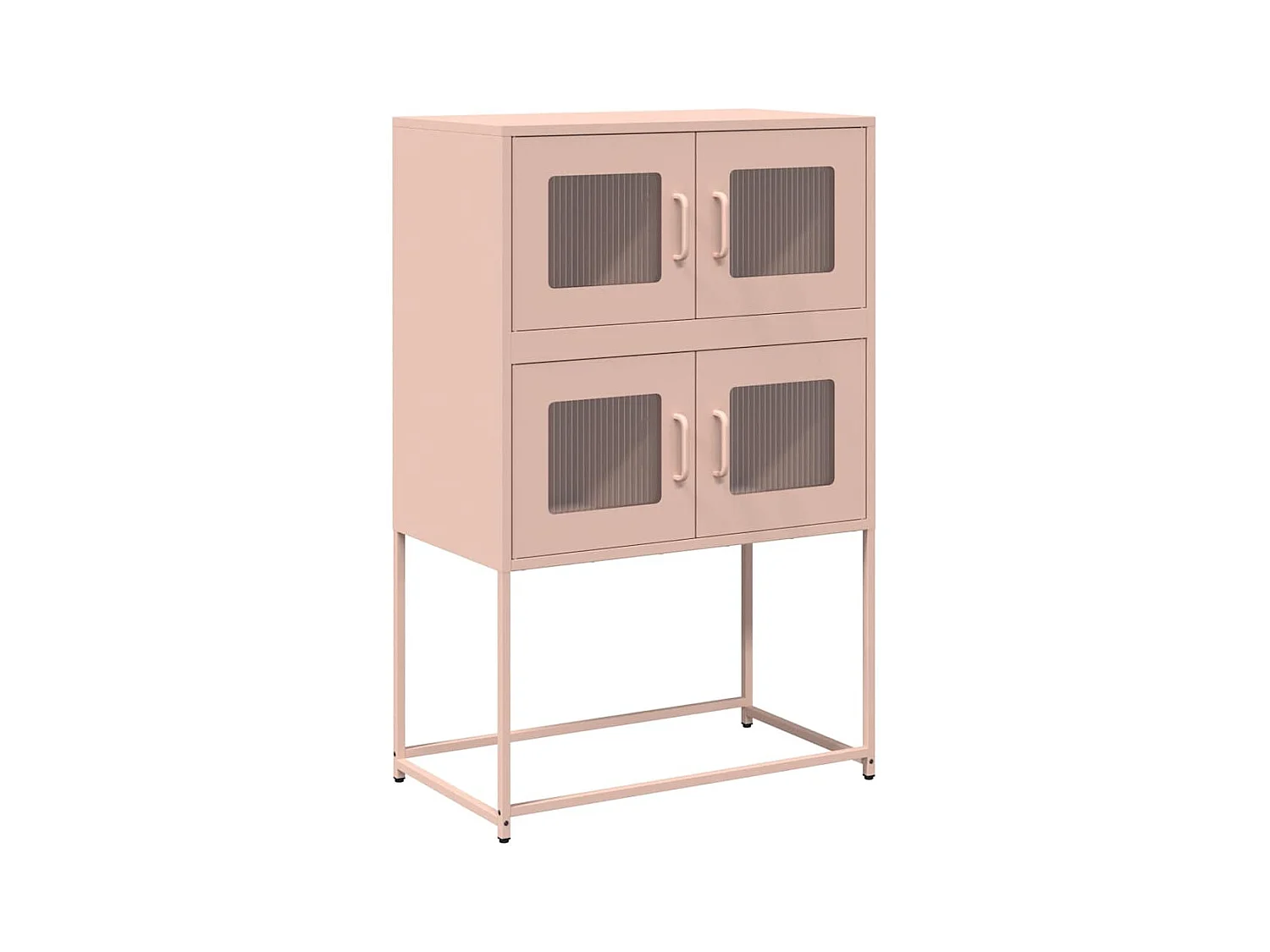 Buffet haut rose 68x39x107 cm acier