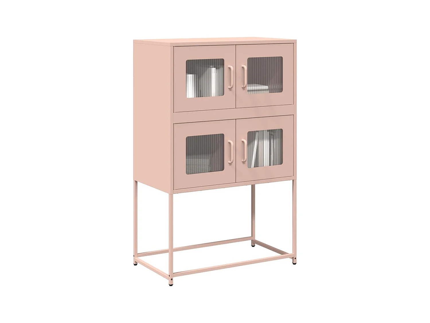 Buffet haut rose 68x39x107 cm acier