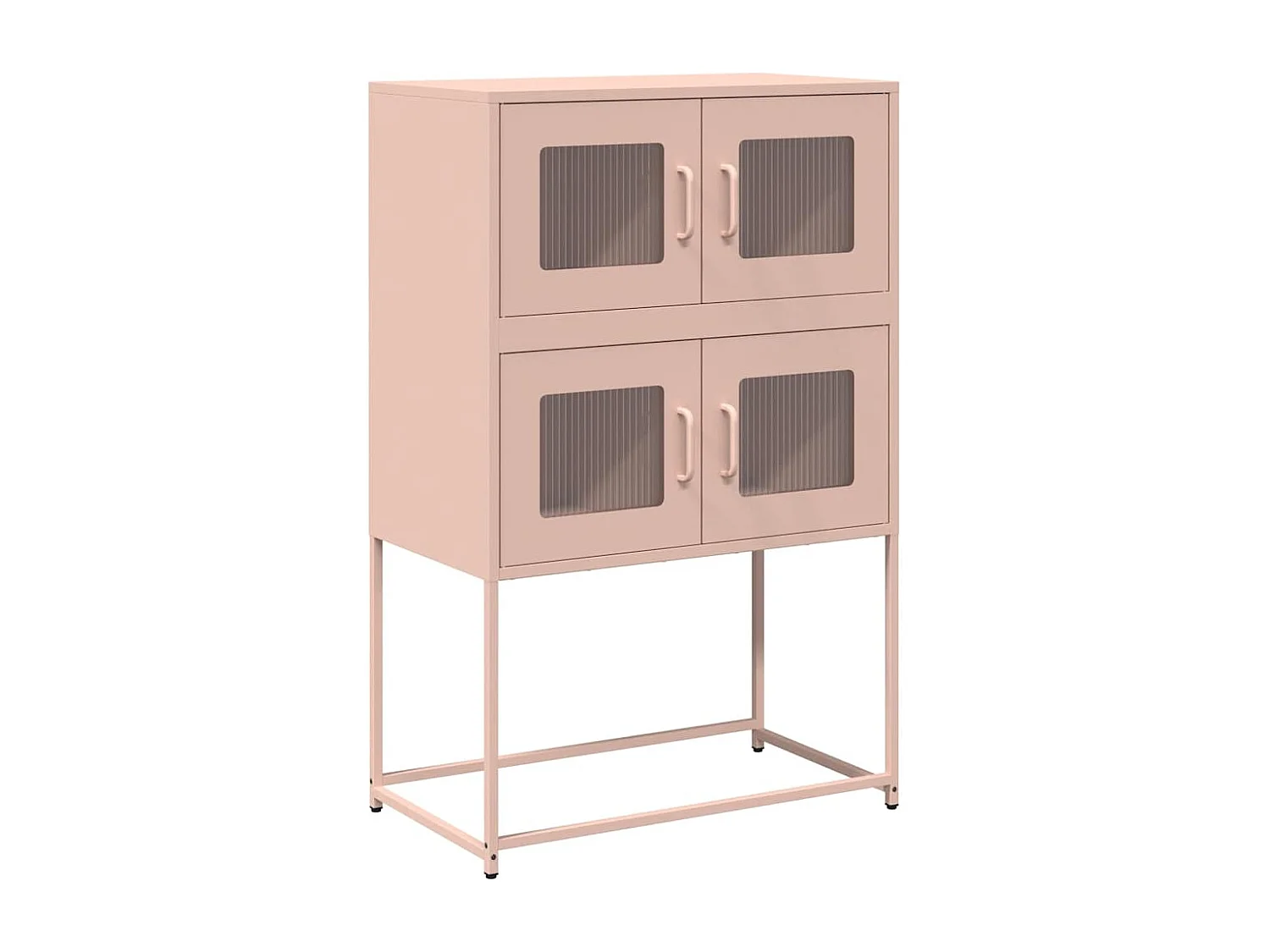 Buffet haut rose 68x39x107 cm acier