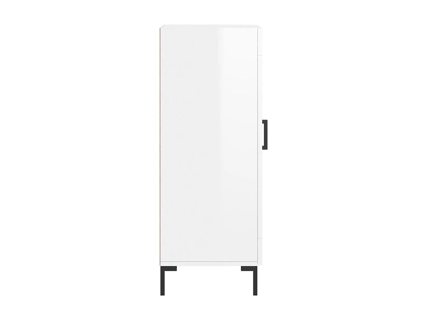 Credenza Bianco lucido 34,5x34x90 cm Legno composito