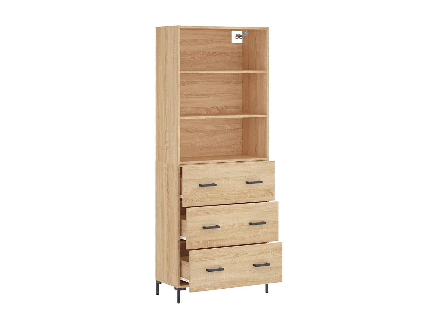 Buffet haut Chêne sonoma 69,5x34x180 cm Bois d'ingénierie