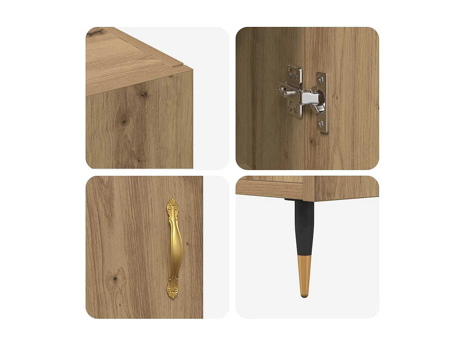 Aparador con almacenaje con puerta Marrón 90 x 34 x 80 cm Madera de ingeniería