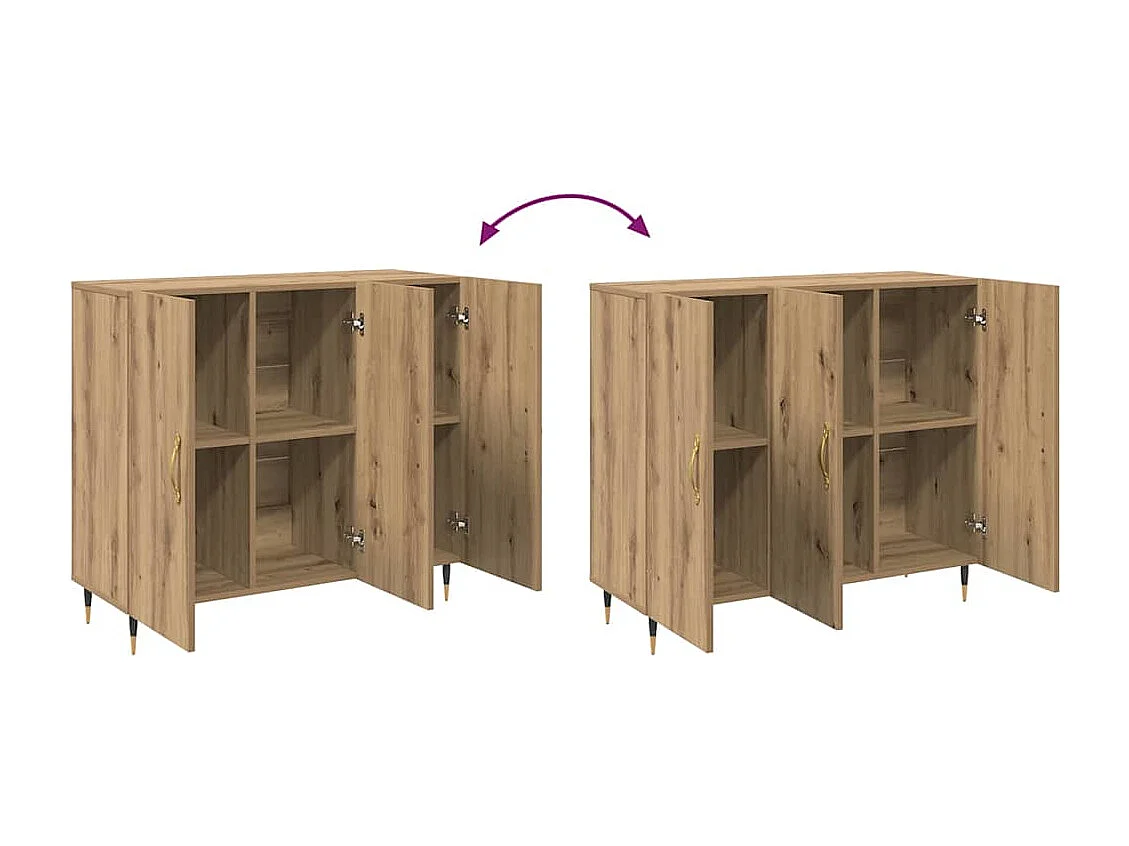 Aparador con almacenaje con puerta Marrón 90 x 34 x 80 cm Madera de ingeniería