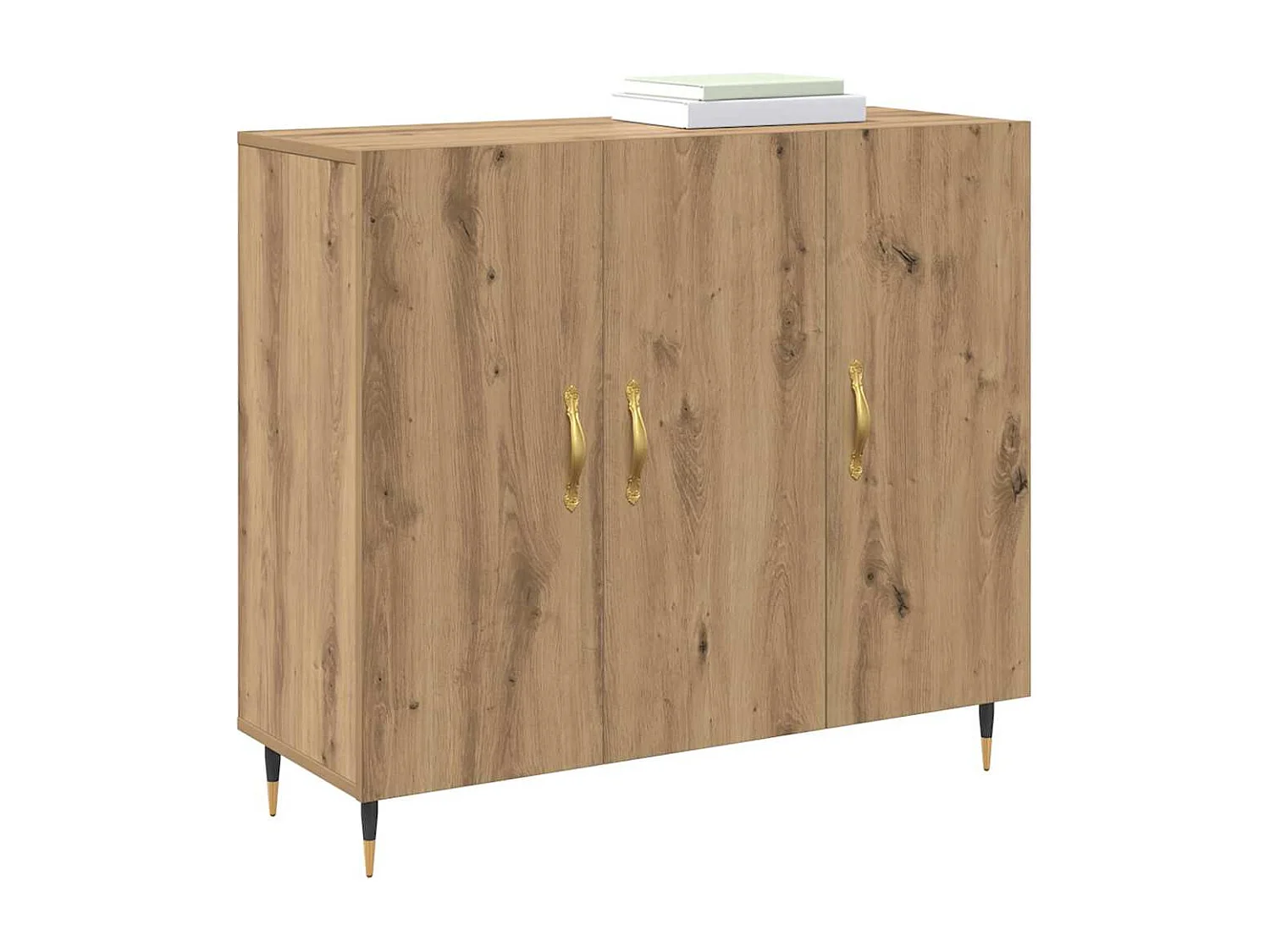 Buffet avec stockage avec porte Marron 90 x 34 x 80 cm Bois d'ingénierie