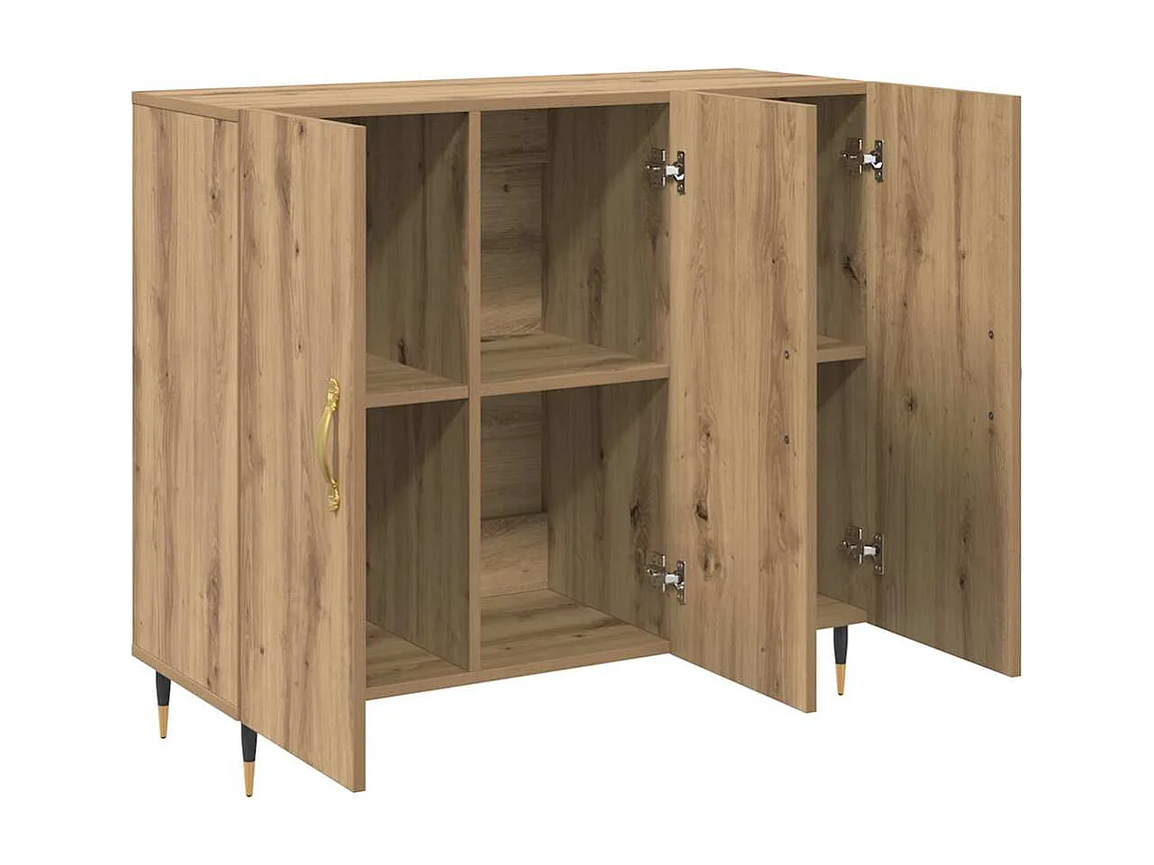 Buffet avec stockage avec porte Marron 90 x 34 x 80 cm Bois d'ingénierie
