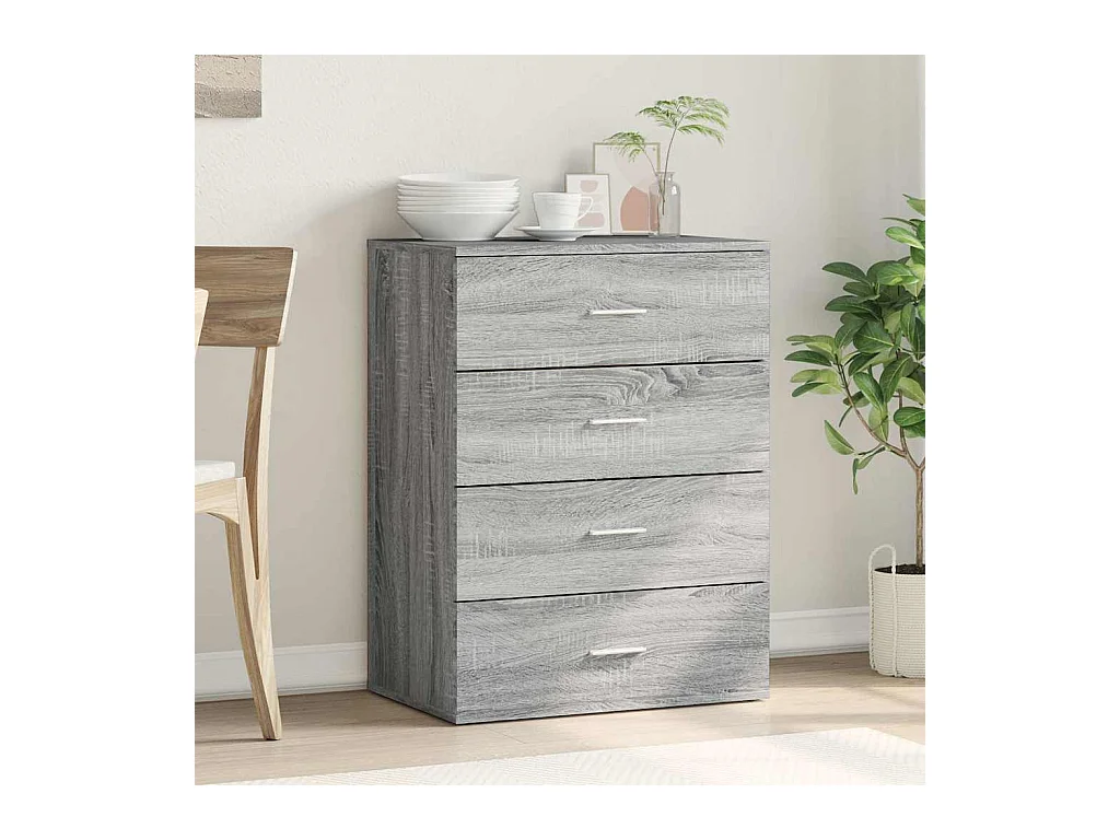 Buffet sonoma gris 60x39x80 cm bois d'ingénierie