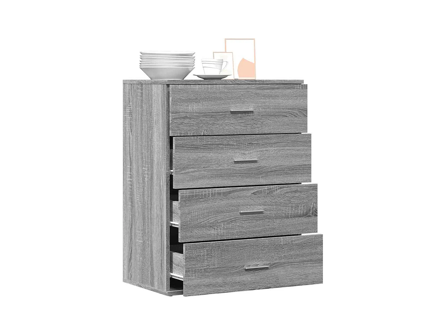 Buffet sonoma gris 60x39x80 cm bois d'ingénierie