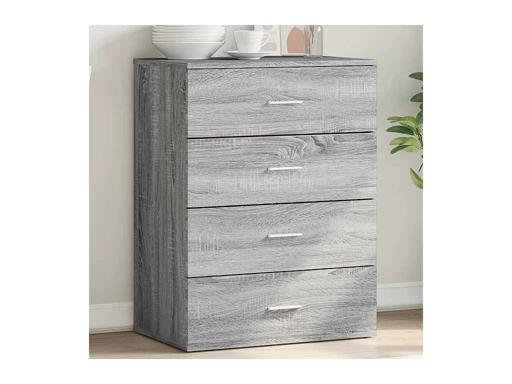 Aparador Sonoma gris 60x39x80 cm madera de ingeniería