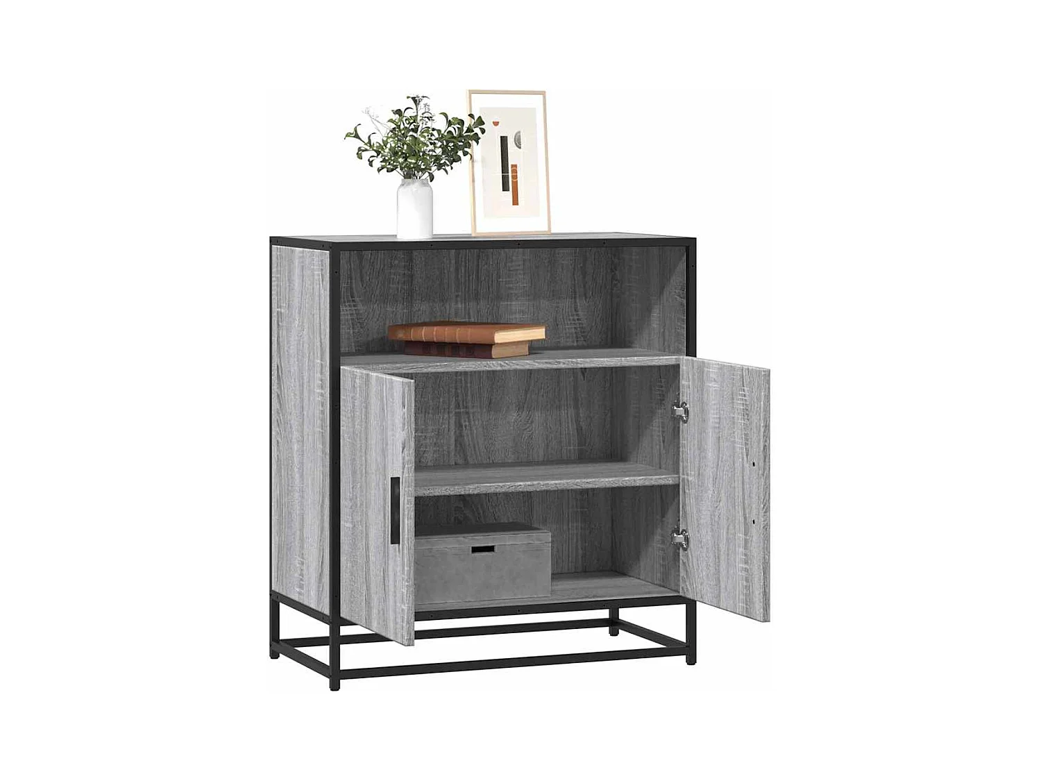 Aparador Sonoma gris 68x35x76 cm madera de ingeniería