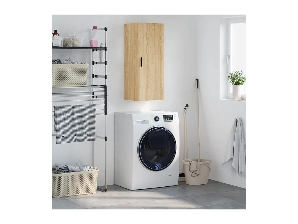 Armoire murale chêne sonoma 34,5x34x90 cm