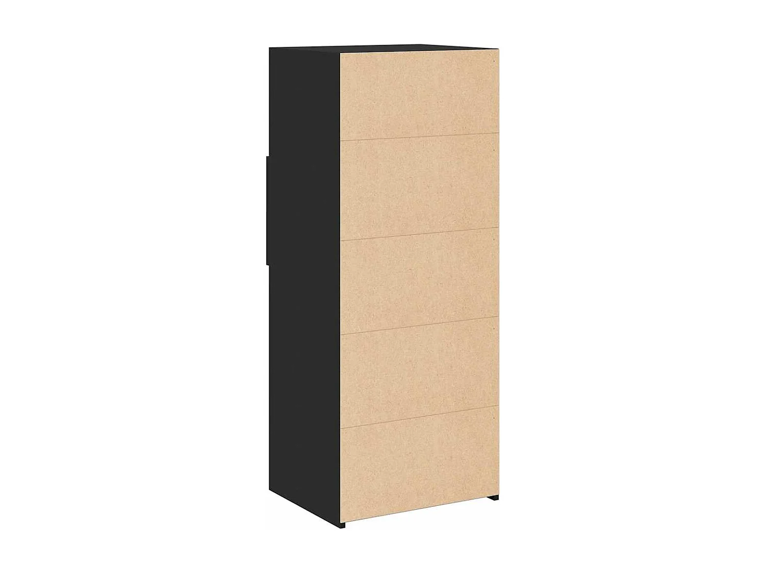 Buffet haut noir 50x42,5x124 cm bois d'ingénierie