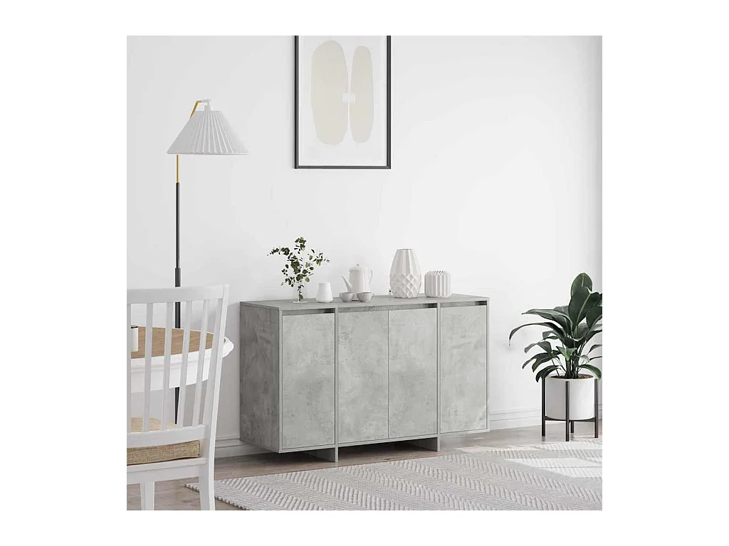 Buffet gris béton Gris béton Mélamine 120 x 41 x 75 cm