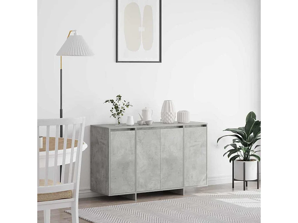 Buffet gris béton Gris béton Mélamine 120 x 41 x 75 cm
