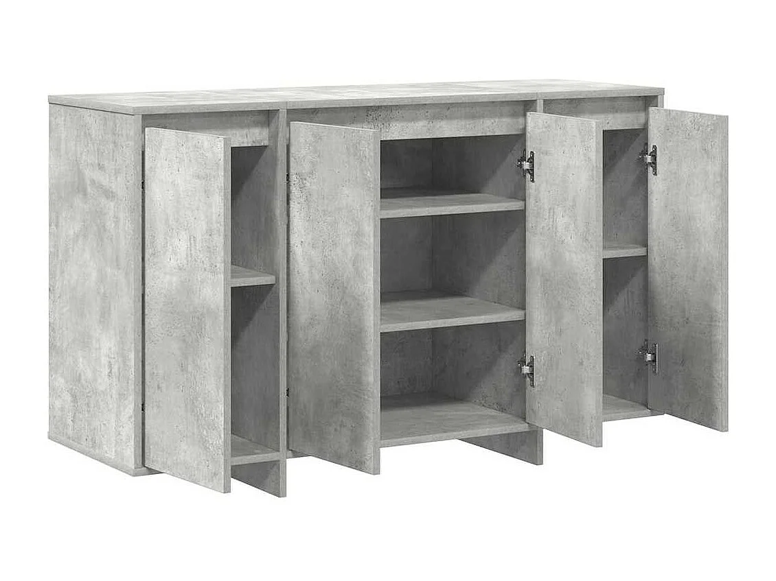 Buffet gris béton Gris béton Mélamine 120 x 41 x 75 cm