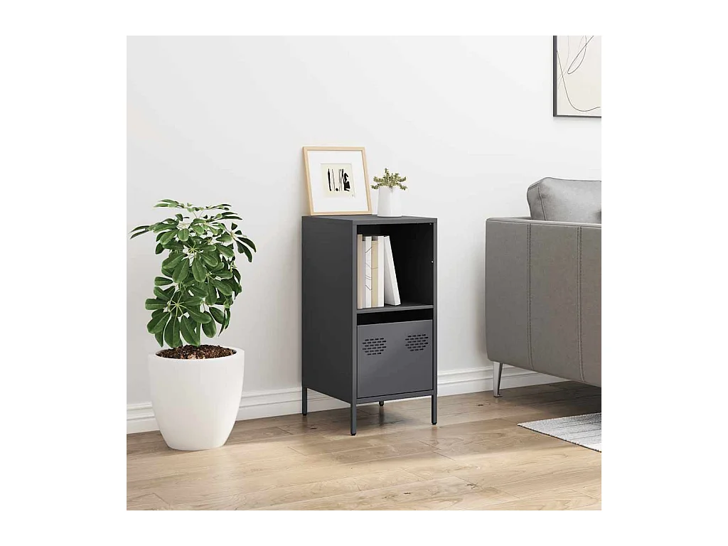 Buffet anthracite 35x39x73,5 cm acier laminé à froid