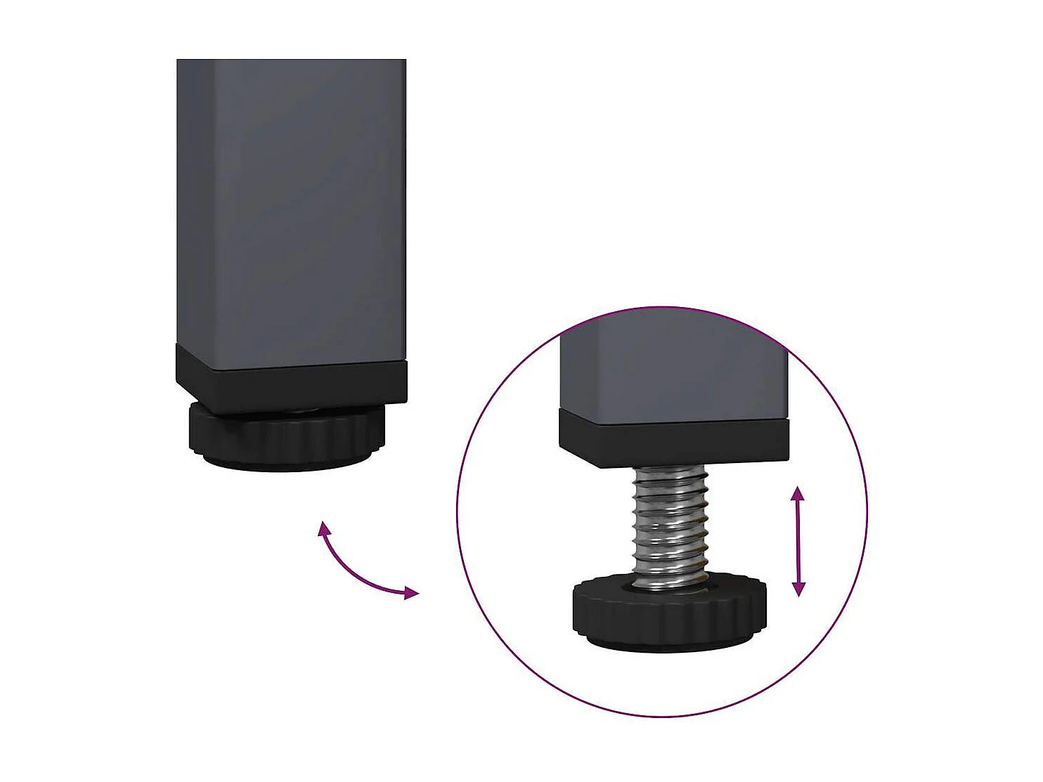 Buffet anthracite 35x39x73,5 cm acier laminé à froid