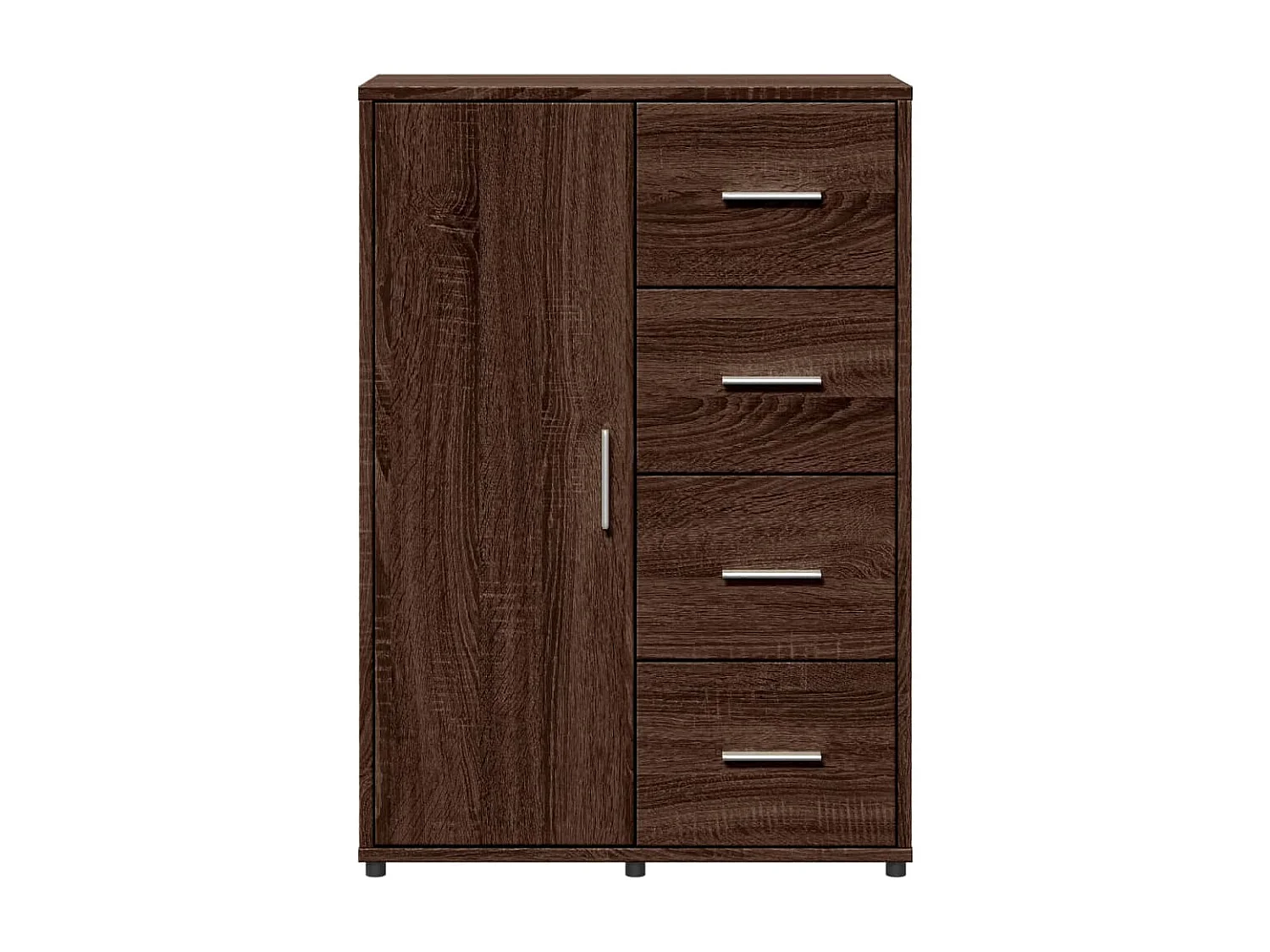 Buffets 2 pcs chêne marron 60x31x84 cm bois d'ingénierie