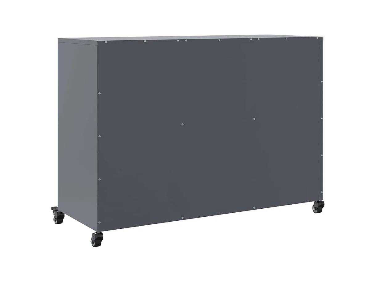 Buffet anthracite 100,5x39x72 cm acier