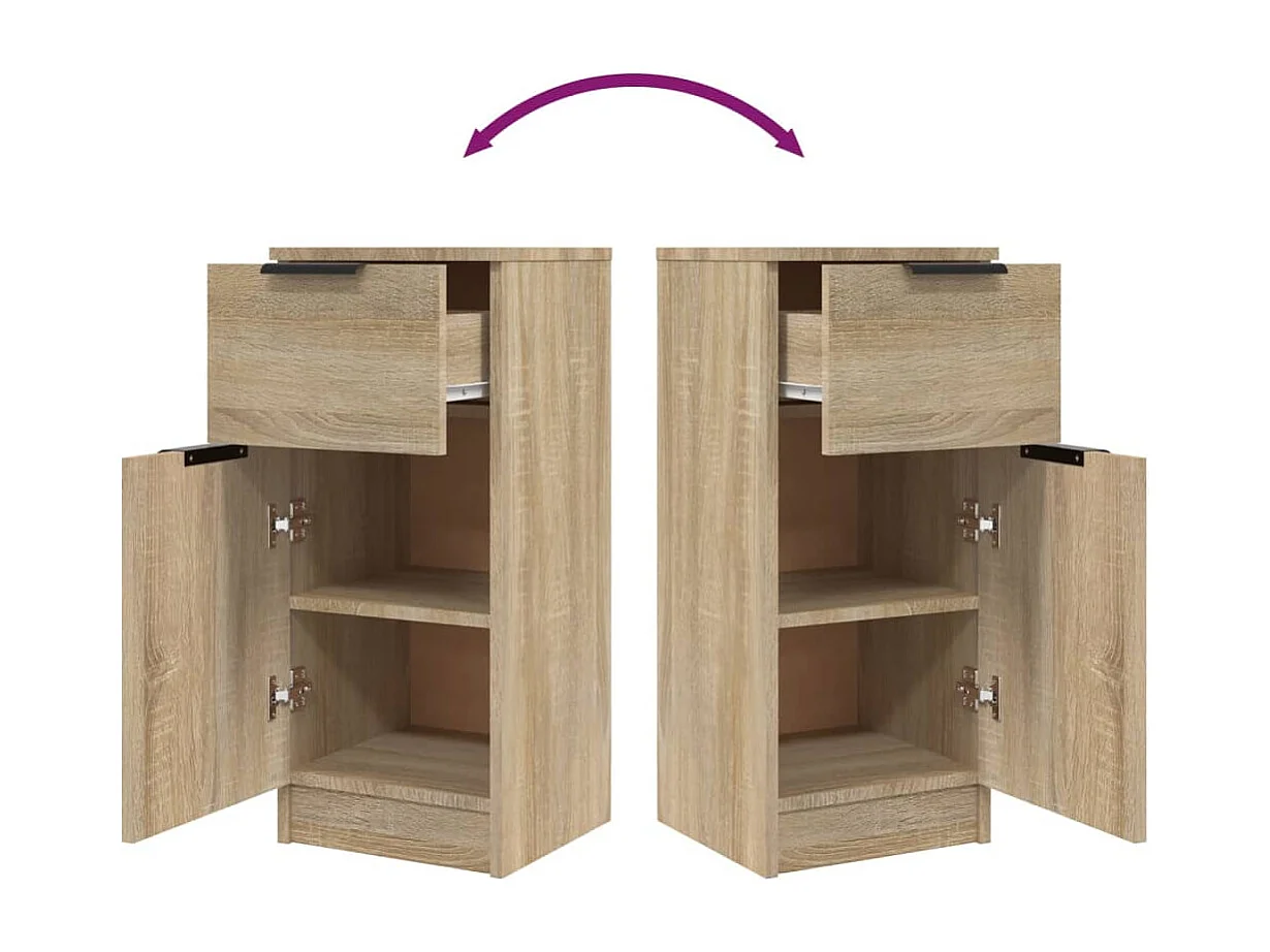 Buffets 2 pcs Chêne Sonoma 30x30x70 cm Bois d'ingénierie