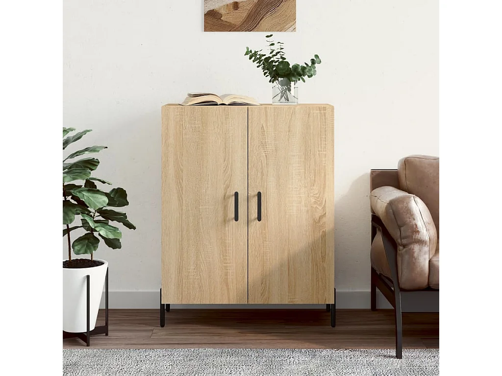 Credenza in rovere Sonoma 69,5x34x90 cm in legno ingegnerizzato