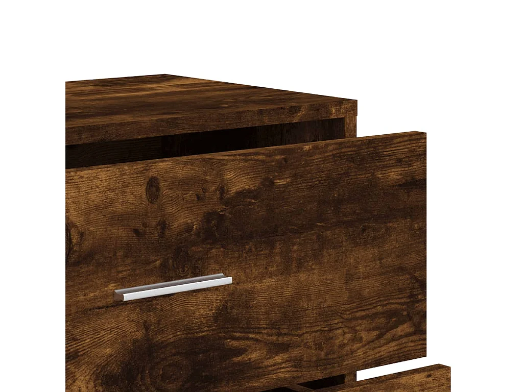 Dressoirs 2 stuks gerookt eiken 60x31x84 cm bewerkt hout