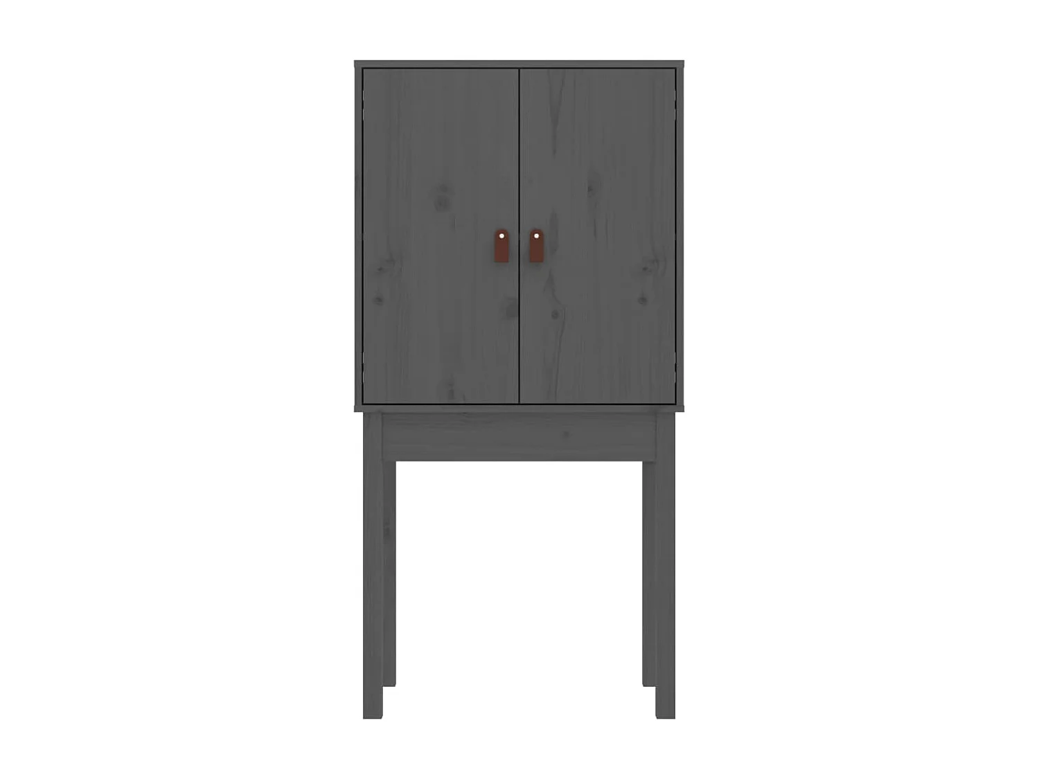 Buffet haut Gris 60x40x120 cm Bois massif de pin