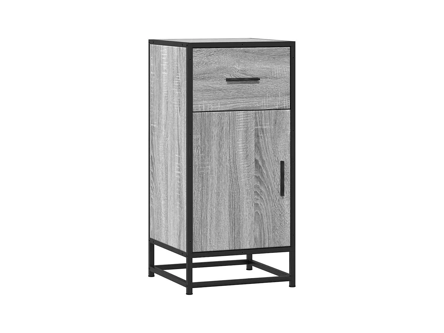 Buffet sonoma gris 35,5x35x76 cm bois d'ingénierie et métal