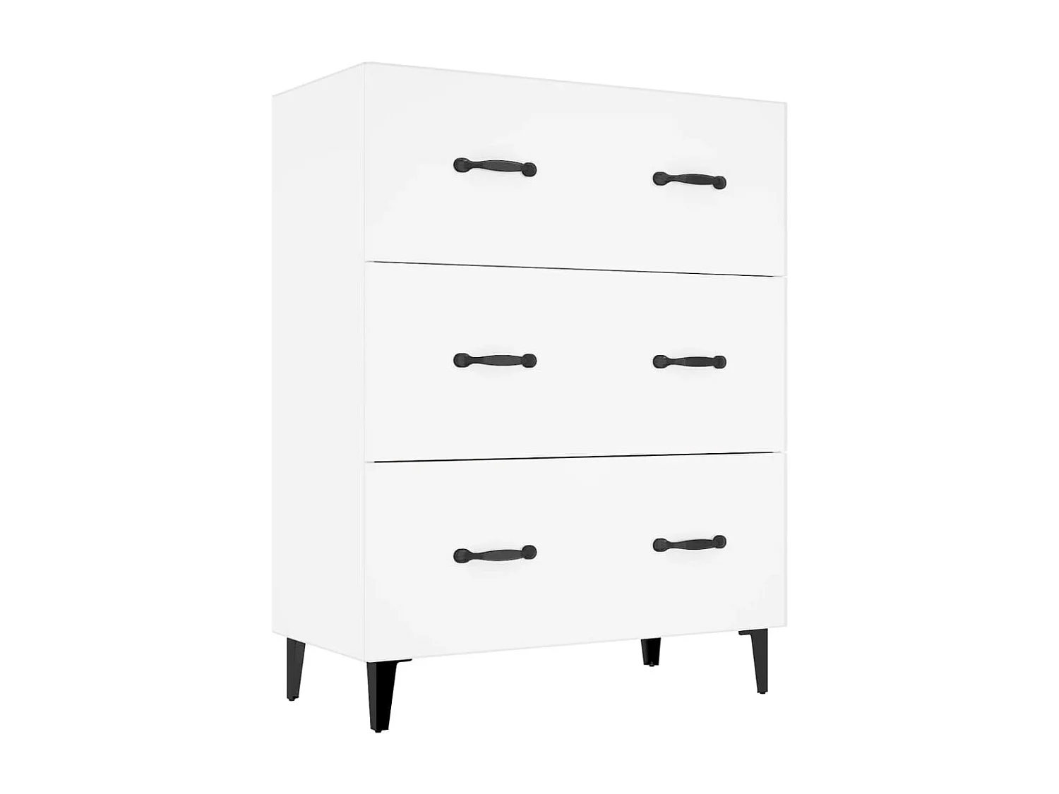 Buffet blanc 69,5x34x90 cm bois d'ingénierie