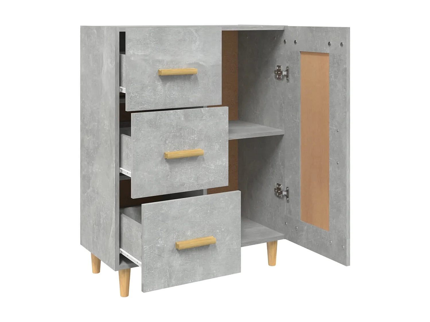 Buffet Gris béton 69,5x34x90 cm Bois d'ingénierie