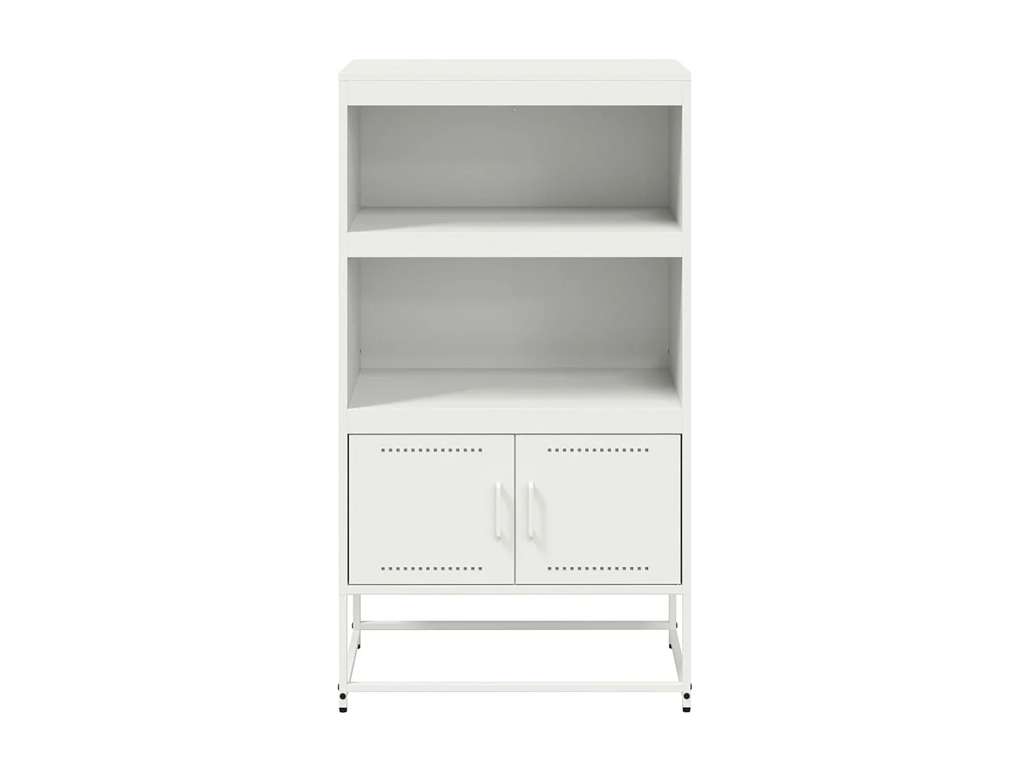 Buffet haut blanc 68,5x38,5x123,5 cm acier