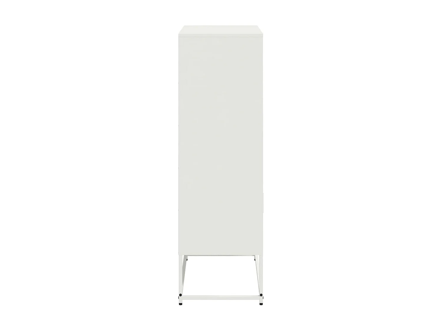 Buffet haut blanc 68,5x38,5x123,5 cm acier