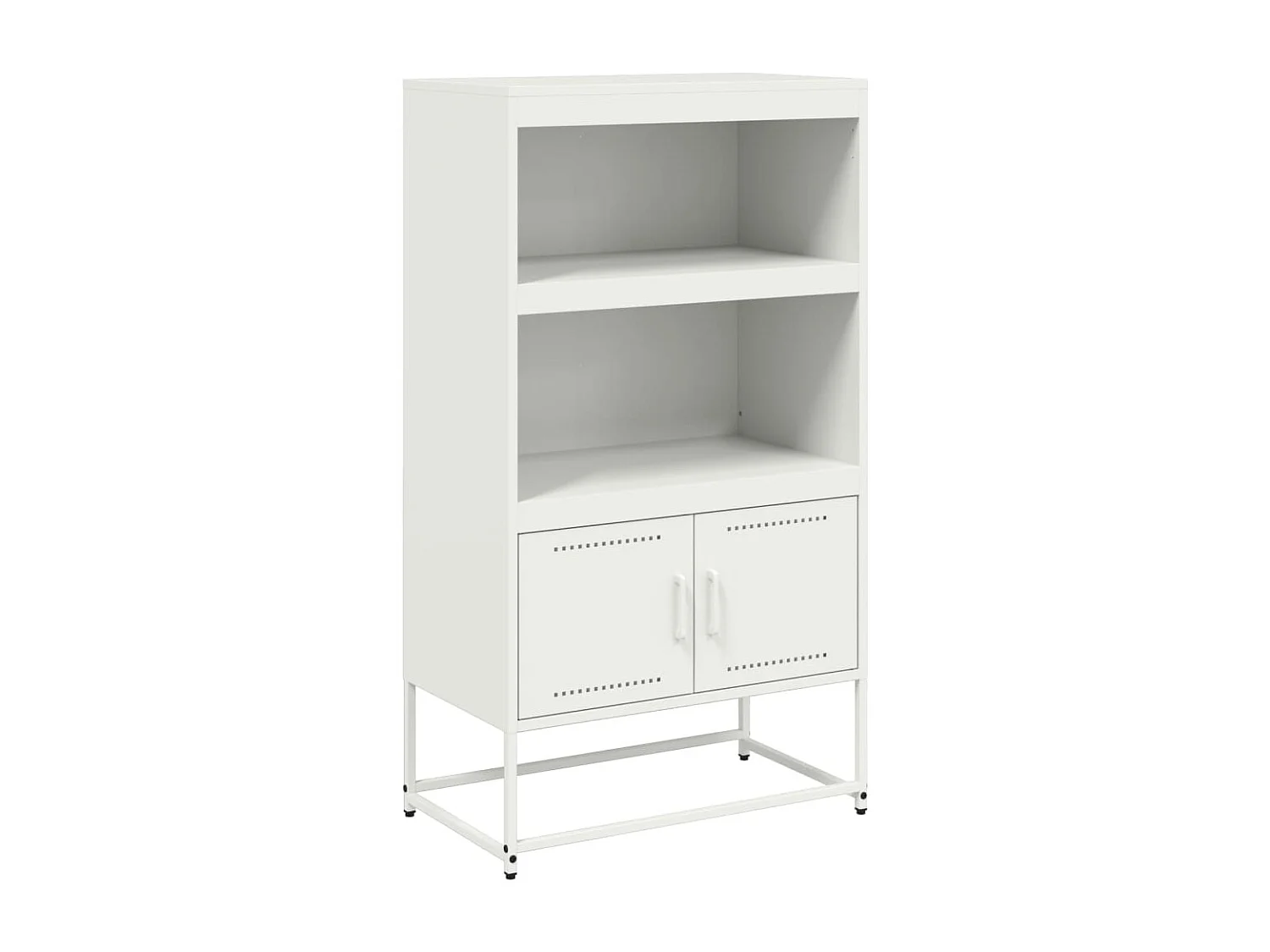 Buffet haut blanc 68,5x38,5x123,5 cm acier