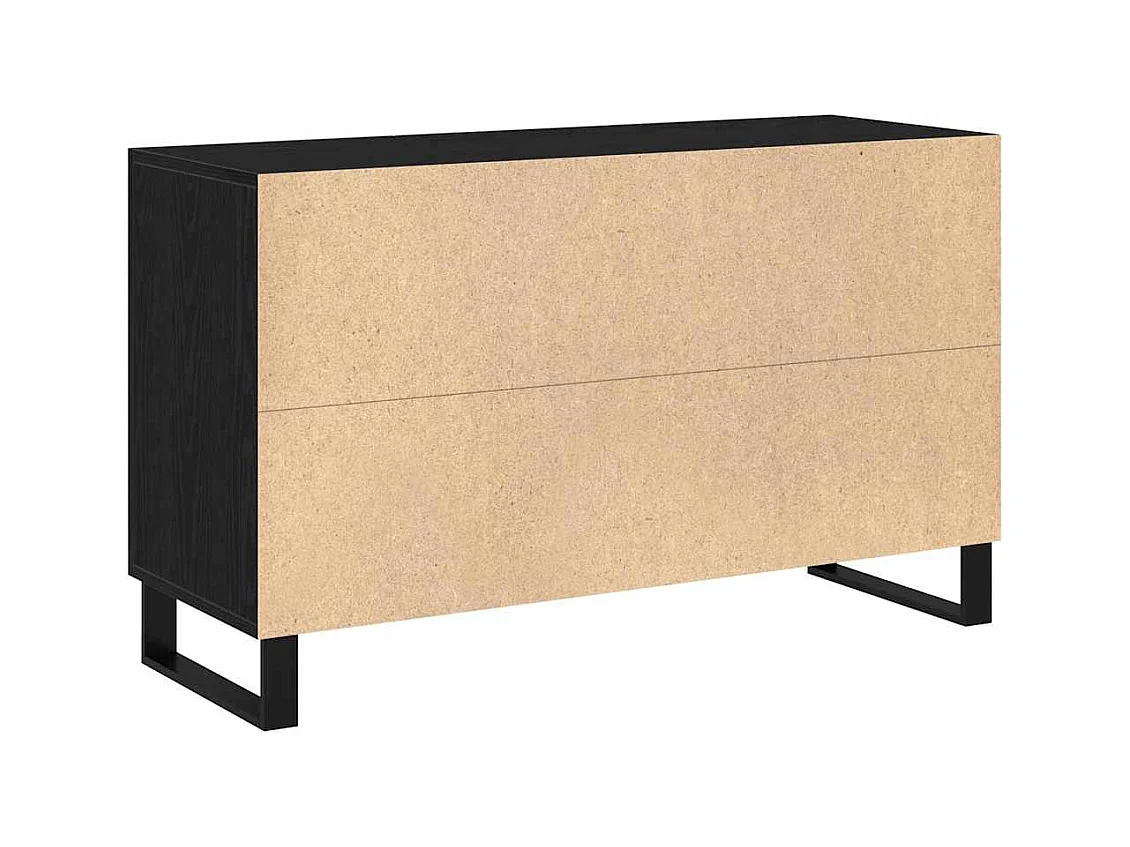 Credenza in rovere nero 100x36x60 cm in legno ingegnerizzato