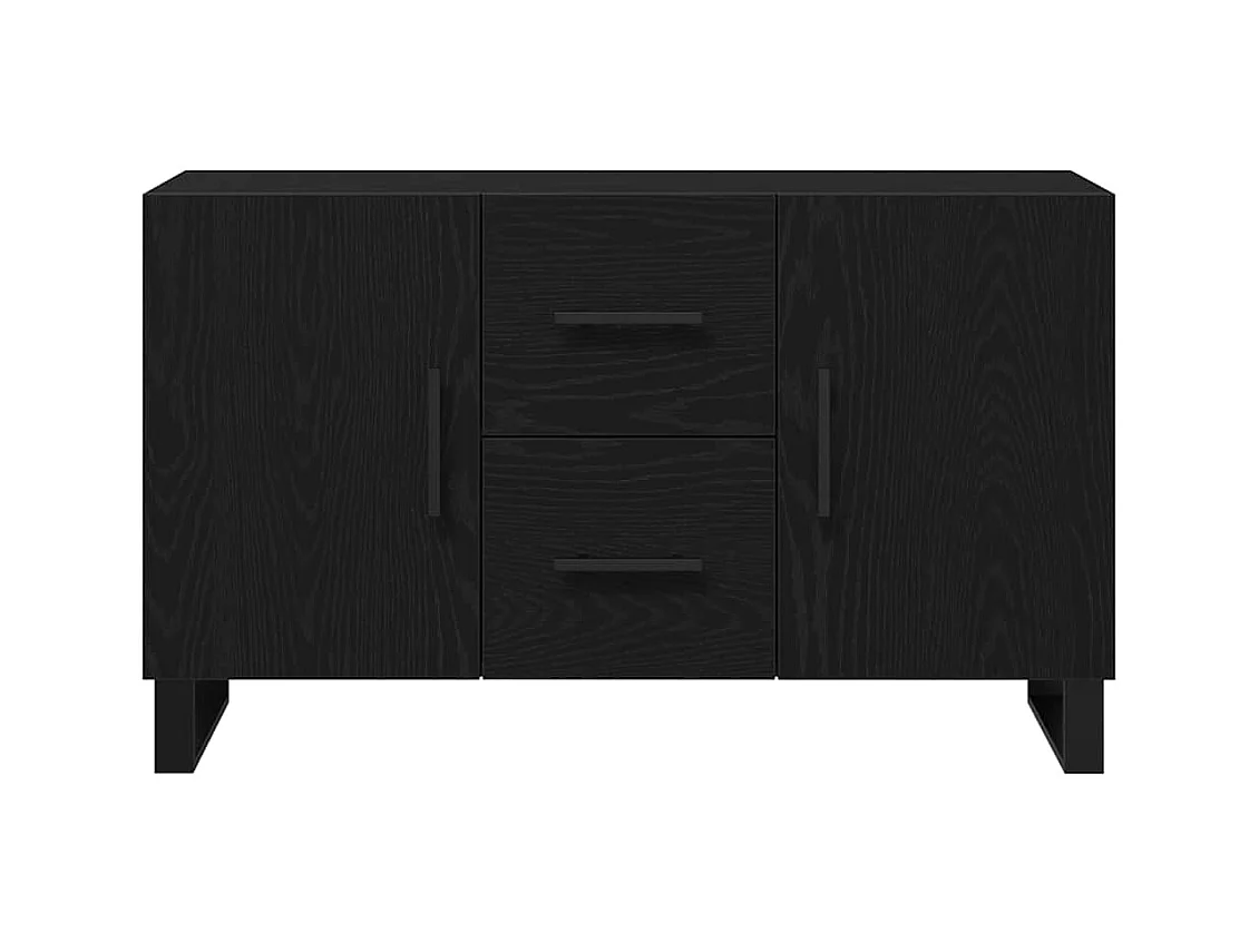 Credenza in rovere nero 100x36x60 cm in legno ingegnerizzato