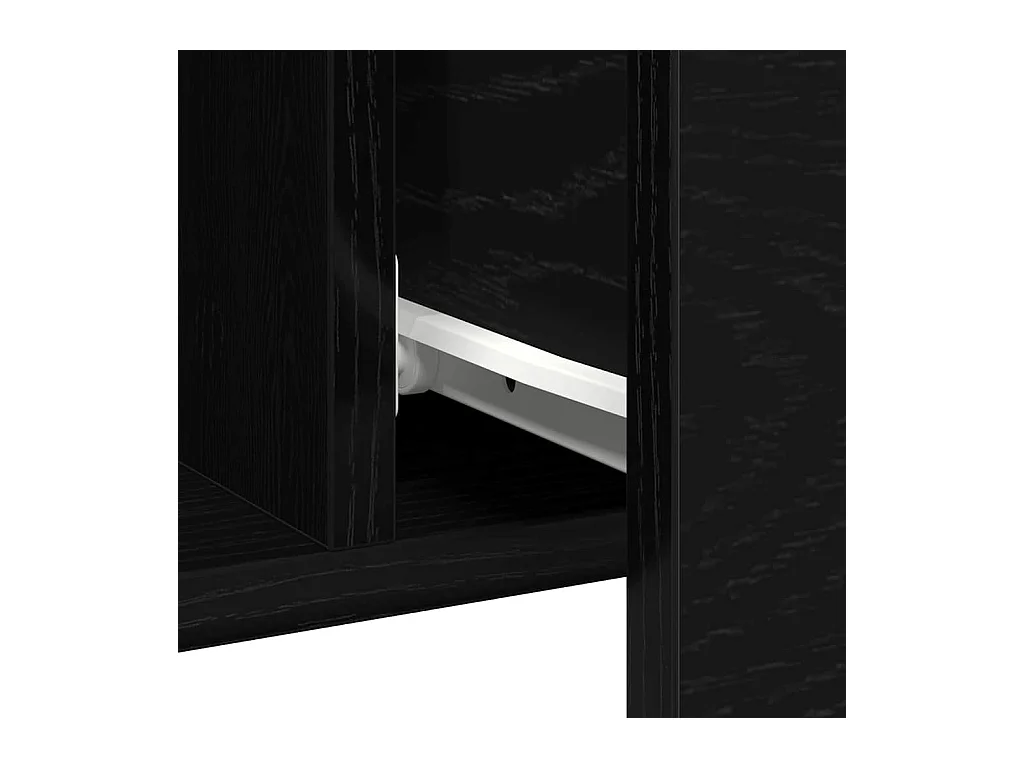 Credenza in rovere nero 100x36x60 cm in legno ingegnerizzato