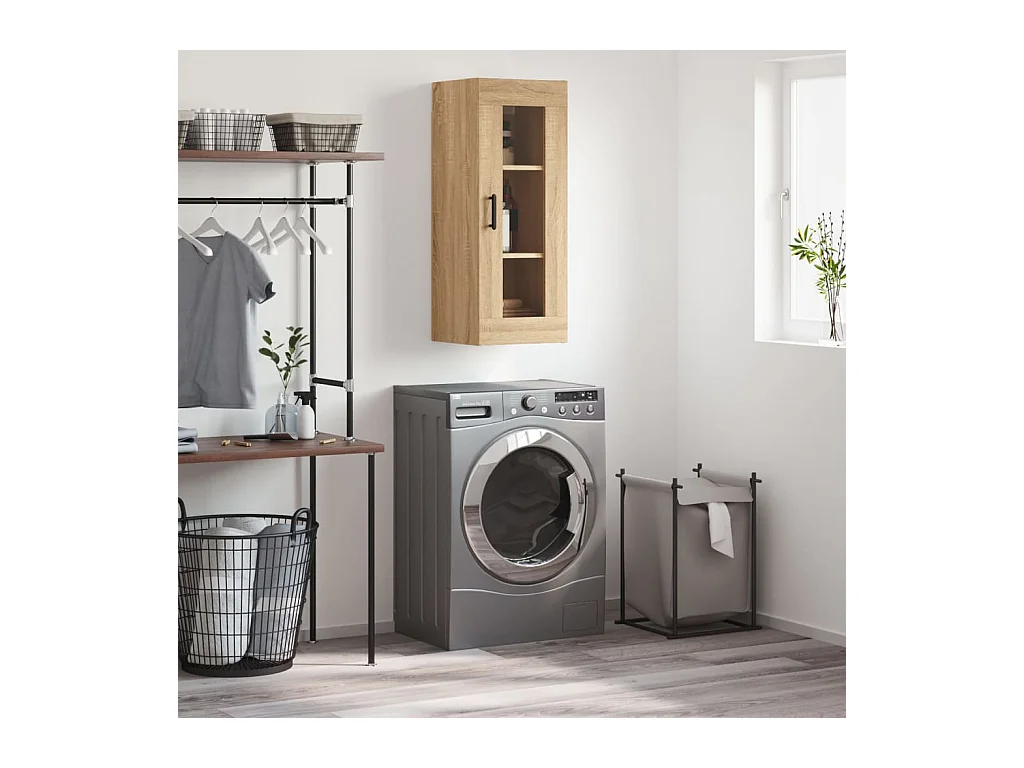 Sonoma Eiche Wandschrank 34,5x34x90 cm