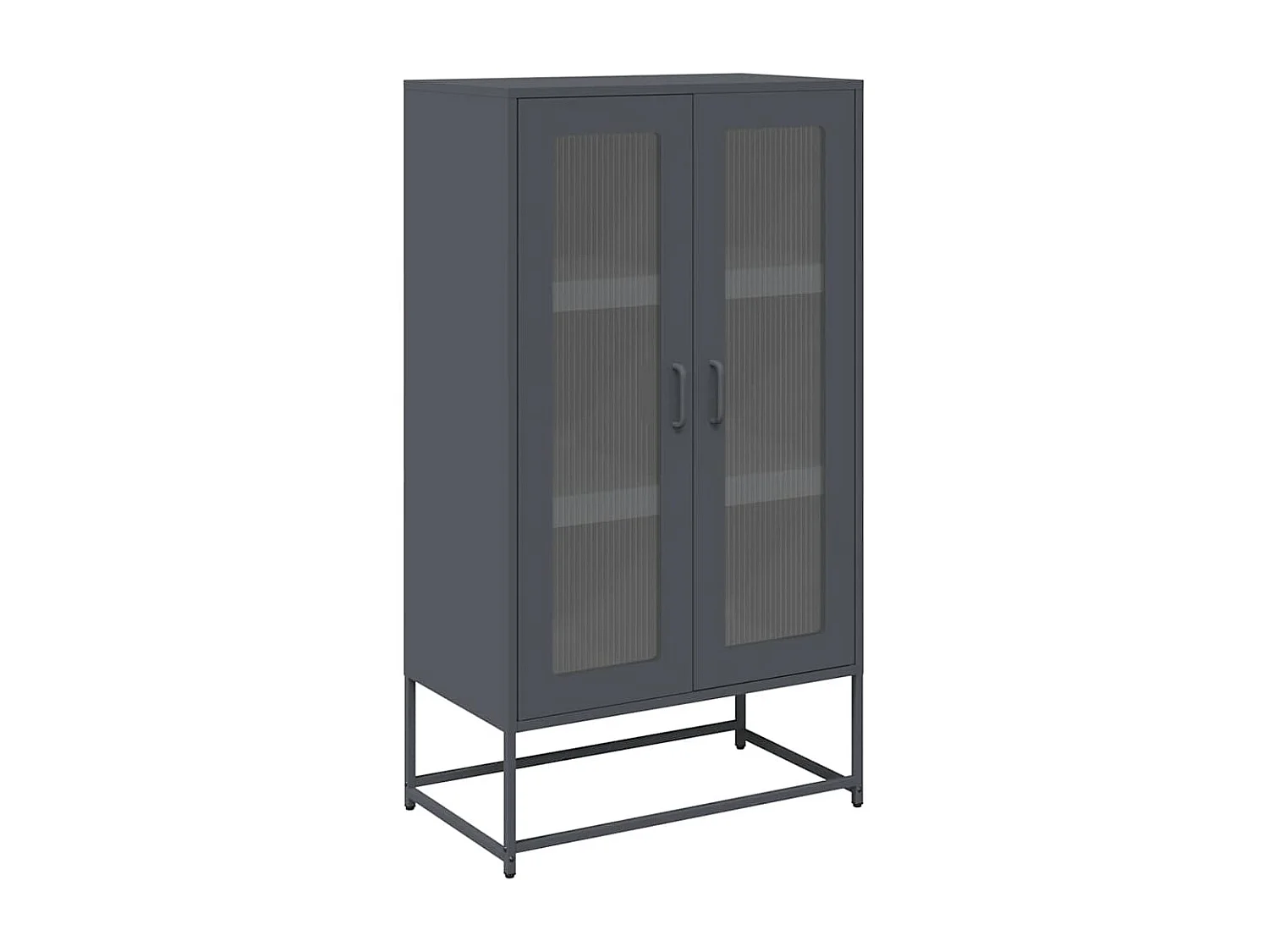 Buffet haut anthracite 68x39x123 cm acier