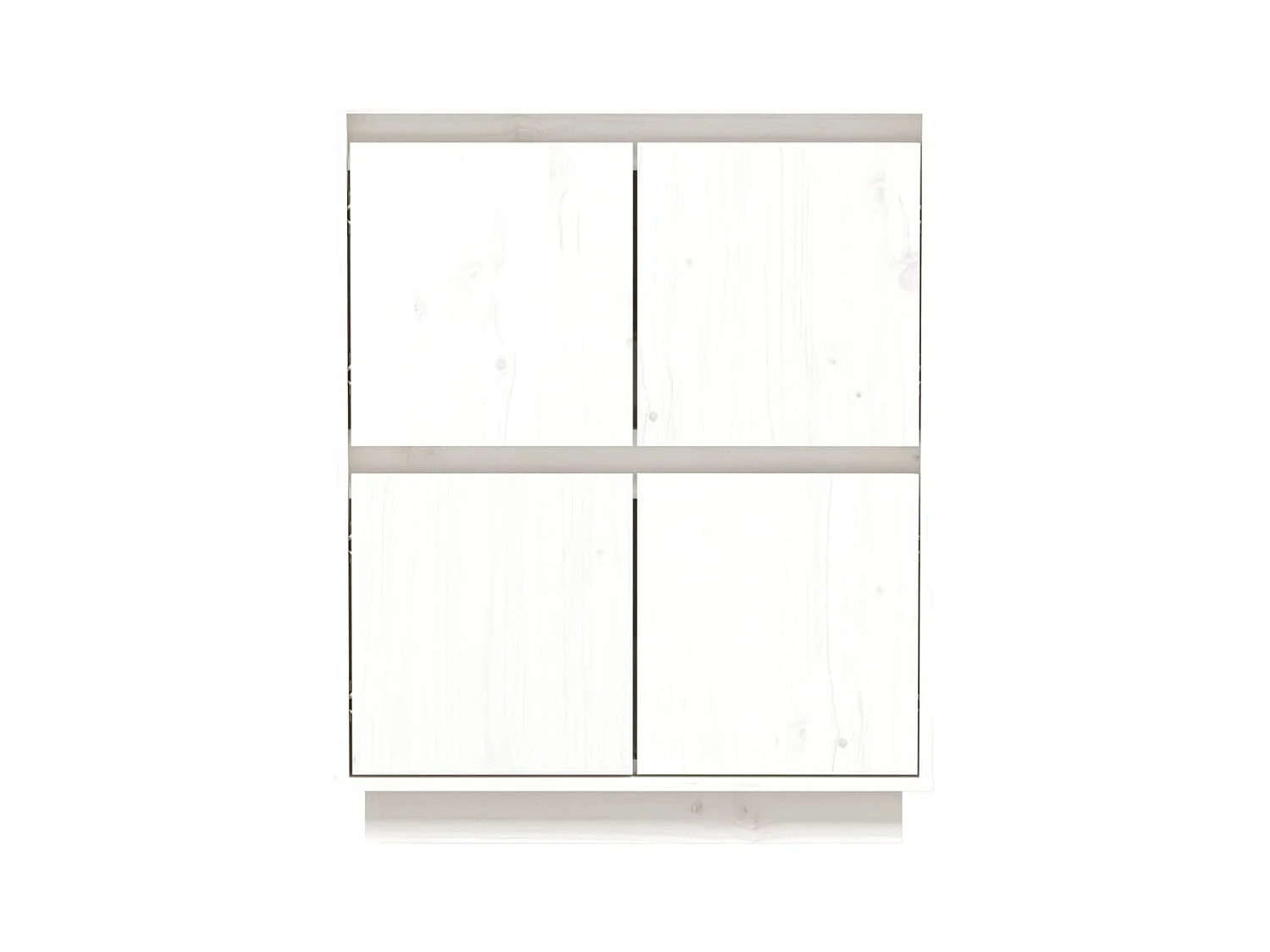 Buffet Blanc 60x34x75 cm Bois massif de pin