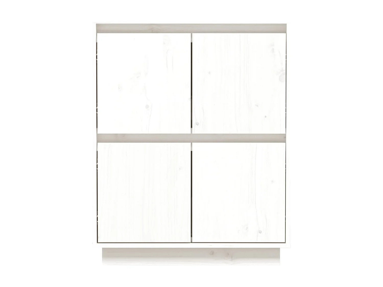 Buffet Blanc 60x34x75 cm Bois massif de pin