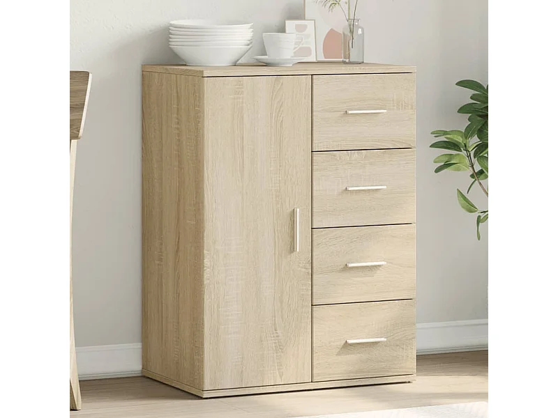 Buffet chêne sonoma 59x39x80 cm bois d'ingénierie