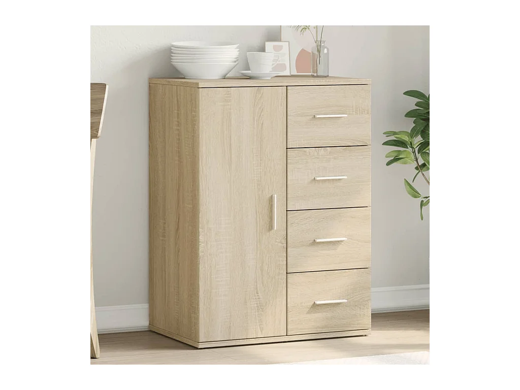 Buffet chêne sonoma 59x39x80 cm bois d'ingénierie