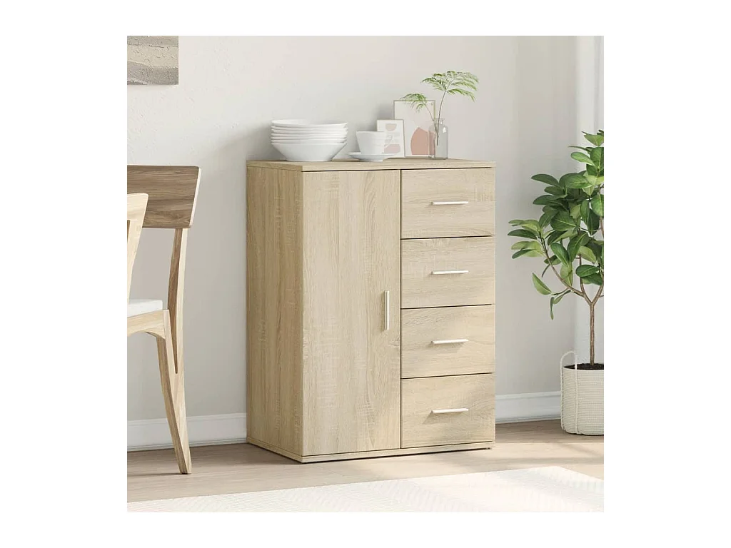 Buffet chêne sonoma 59x39x80 cm bois d'ingénierie