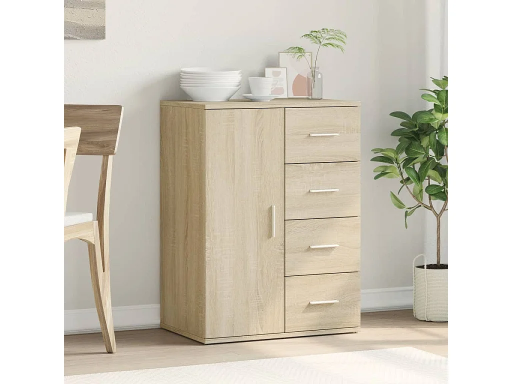 Buffet chêne sonoma 59x39x80 cm bois d'ingénierie