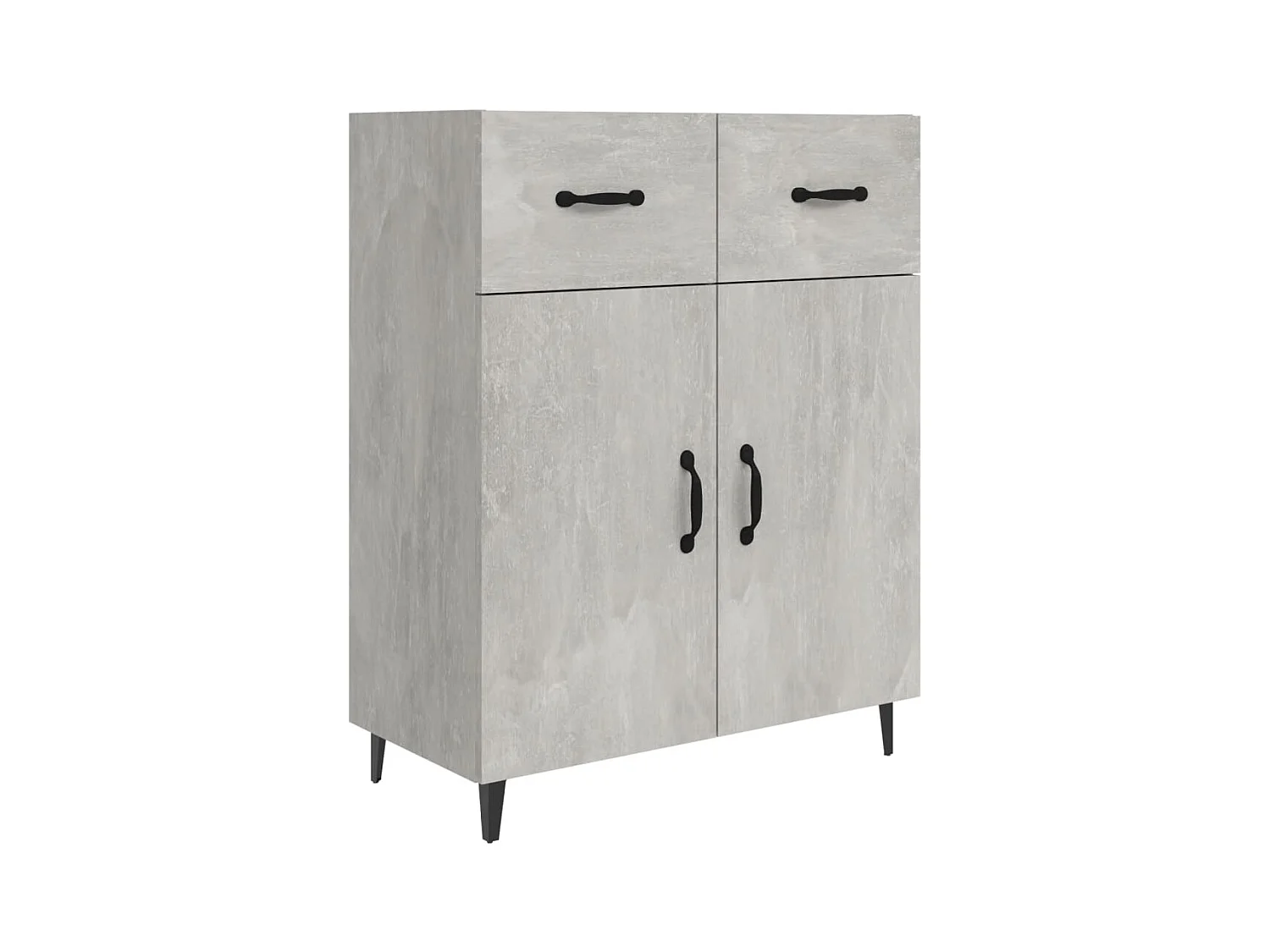 Buffet gris béton 69,5x34x90 cm bois d'ingénierie